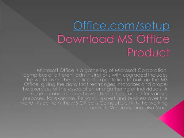 office com setup download ms office product