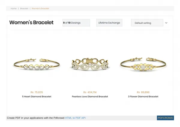 buy diamond bracelet online India