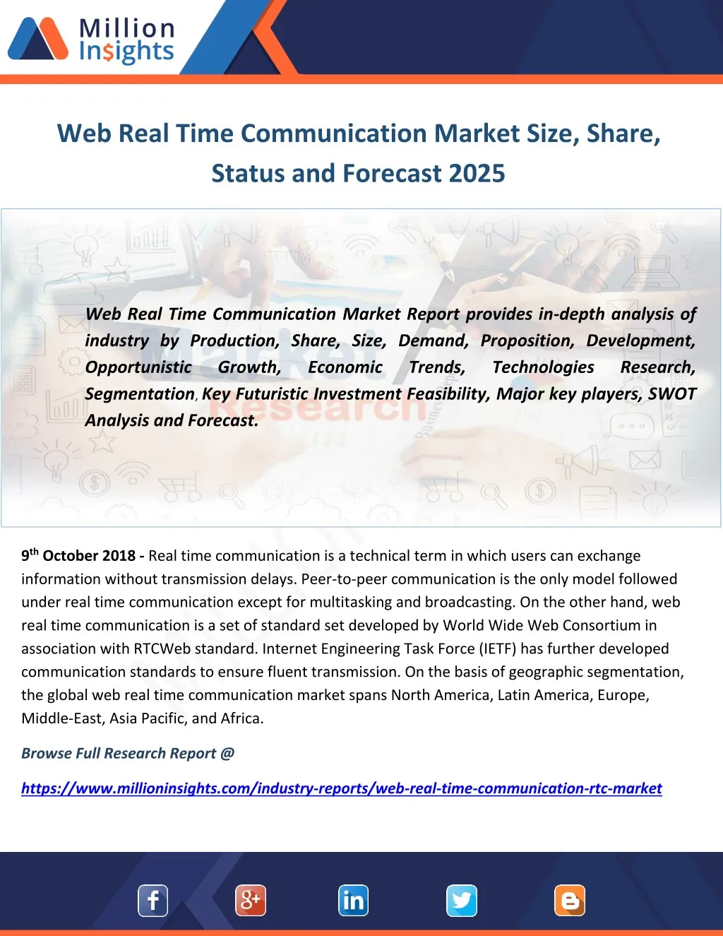 web real time communication market size share