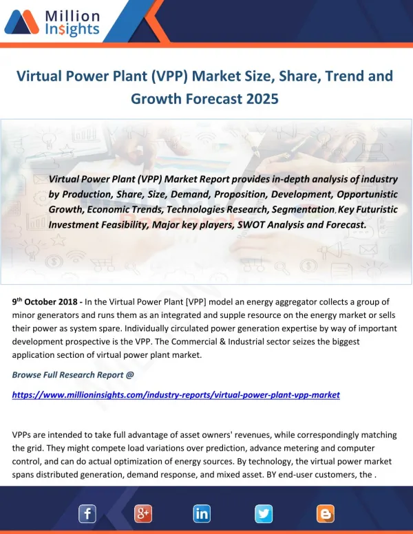 Virtual Power Plant (VPP) Market Size, Share, Trend and Growth Forecast 2025