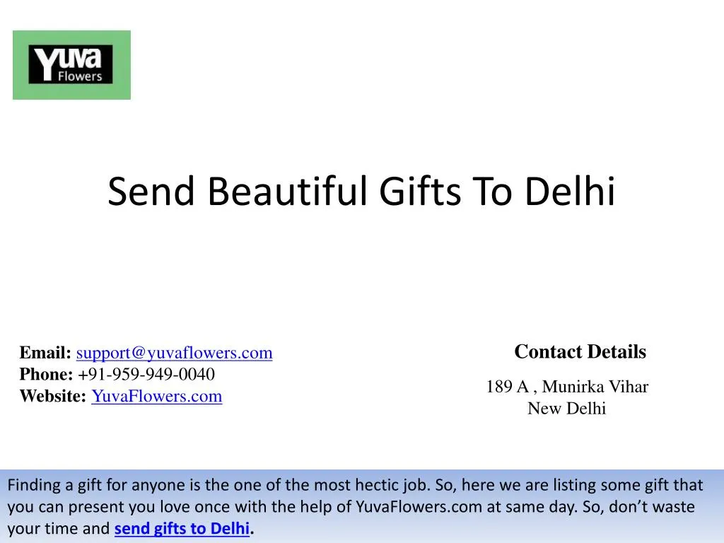 send beautiful gifts to delhi