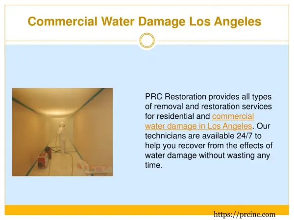 Commercial Water Damage Los Angeles
