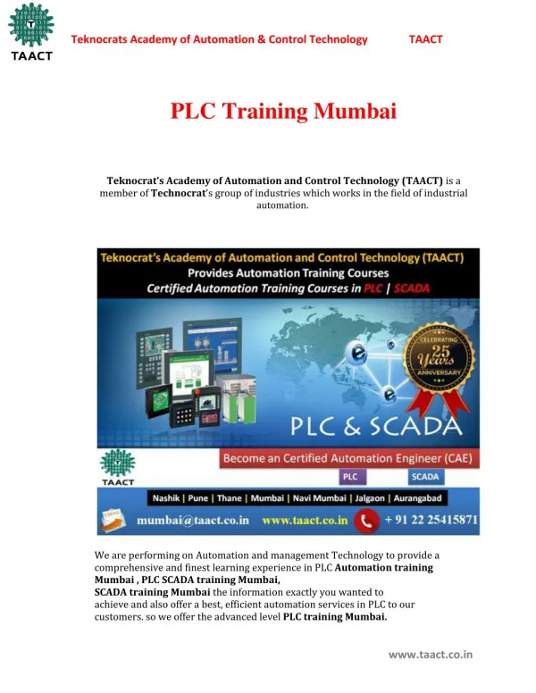 PLC Training Mumbai