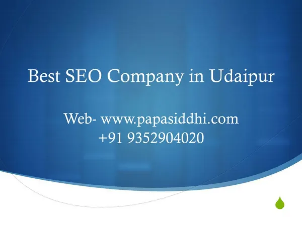 Best SEO Company in Udaipur