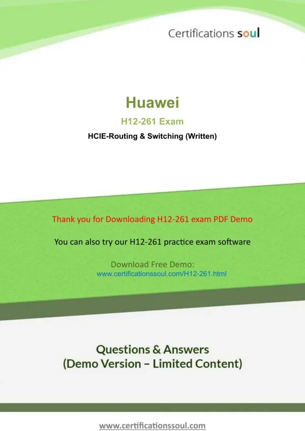 Huawei H12-261 Exam Questions