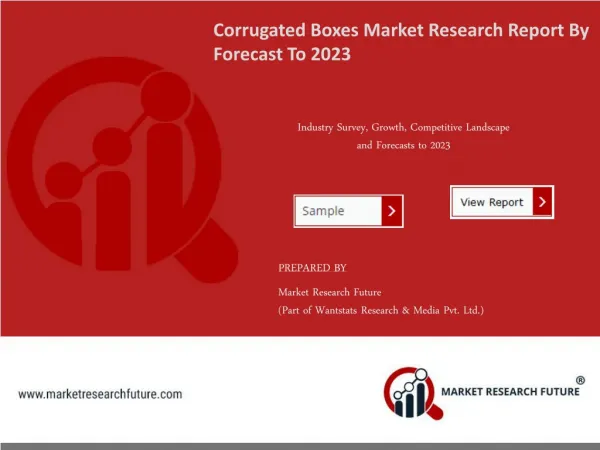 Global Corrugated Boxes Market Research Report - Forecast To 2023