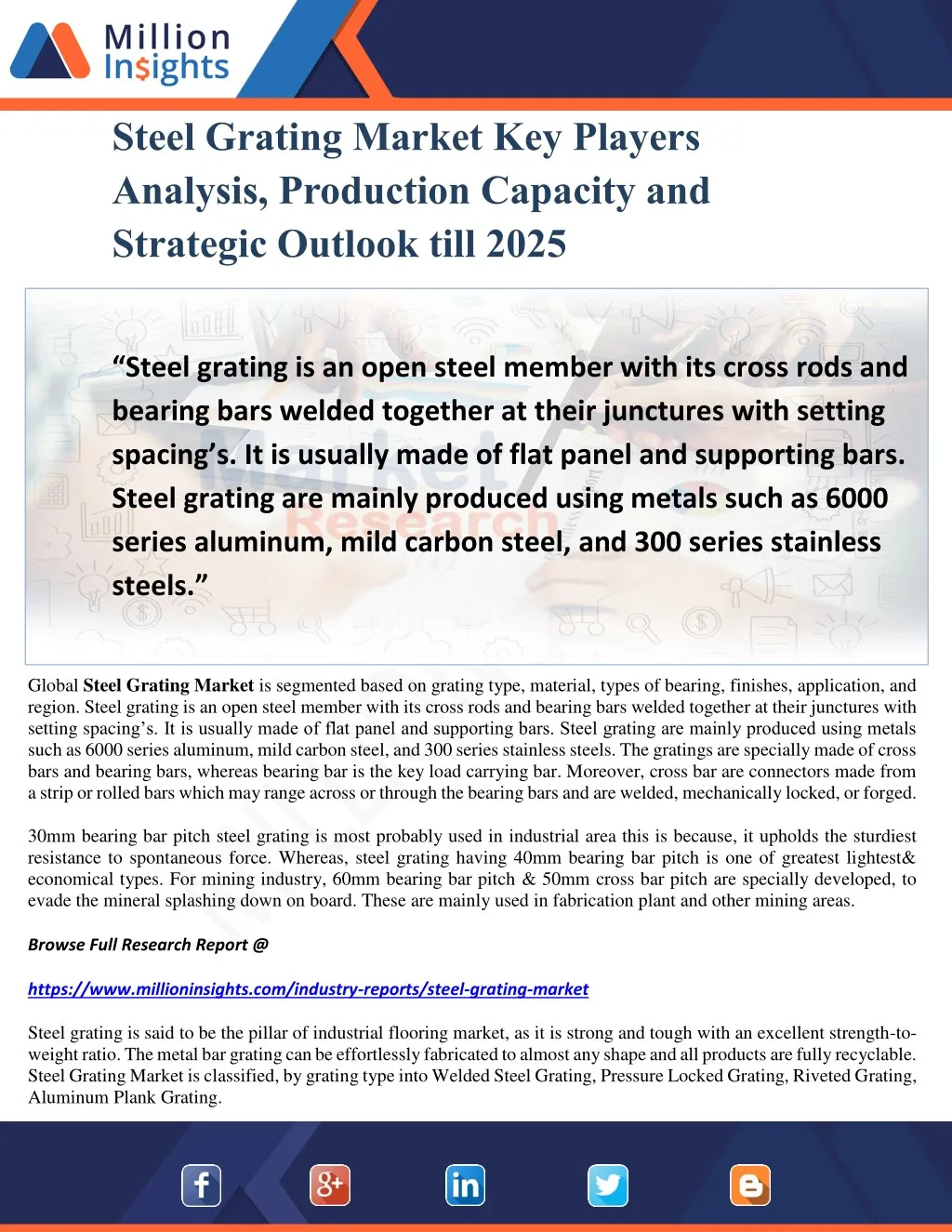 steel grating market key players analysis