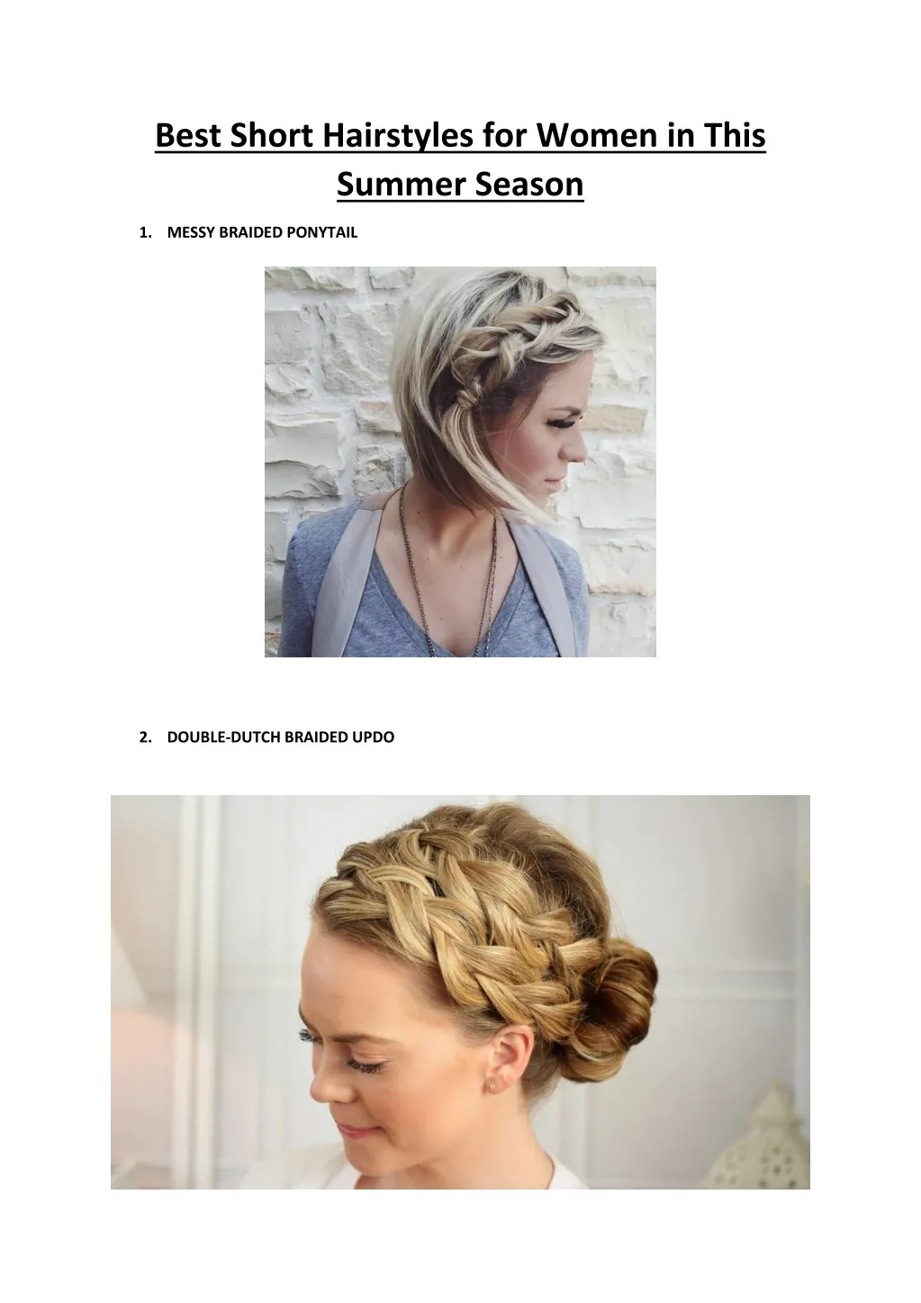 best short hairstyles for women in this summer