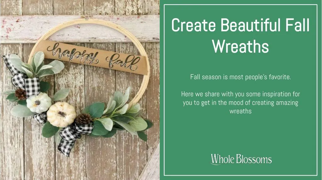 create beautiful fall wreaths