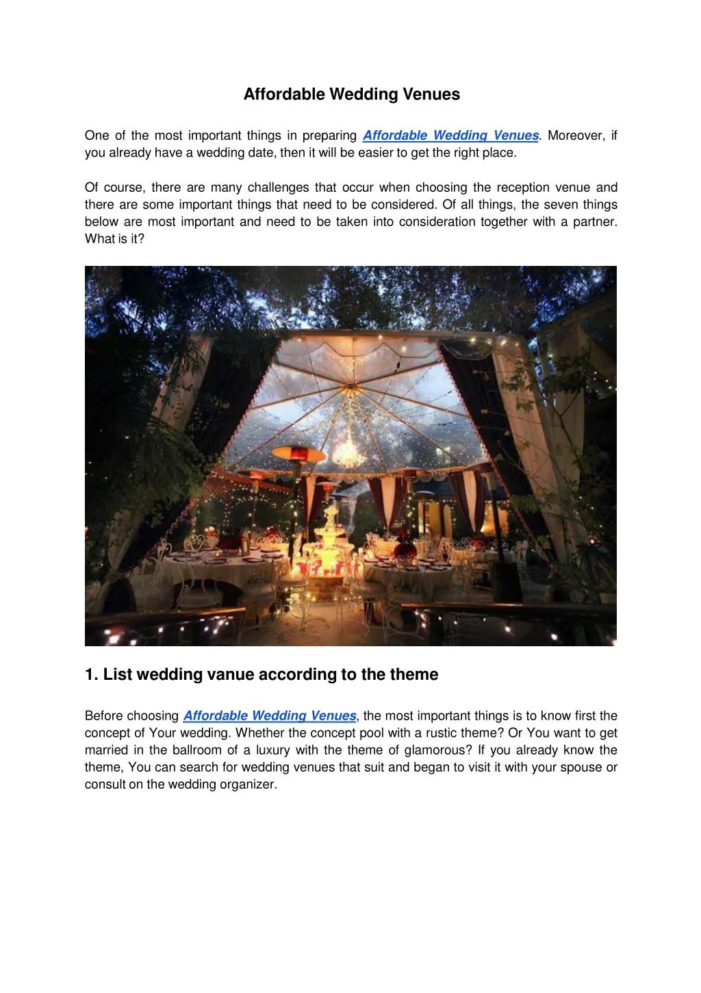 affordable wedding venues one of the most