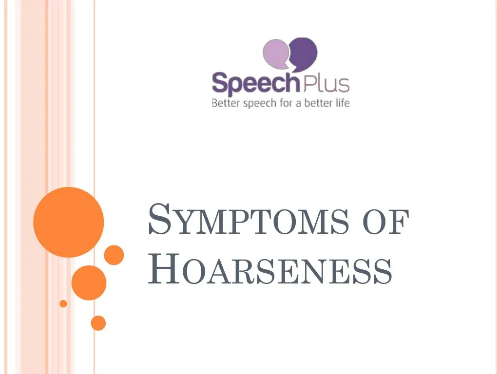 symptoms of hoarseness