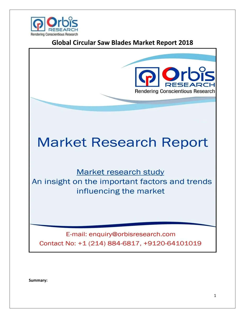global circular saw blades market report 2018