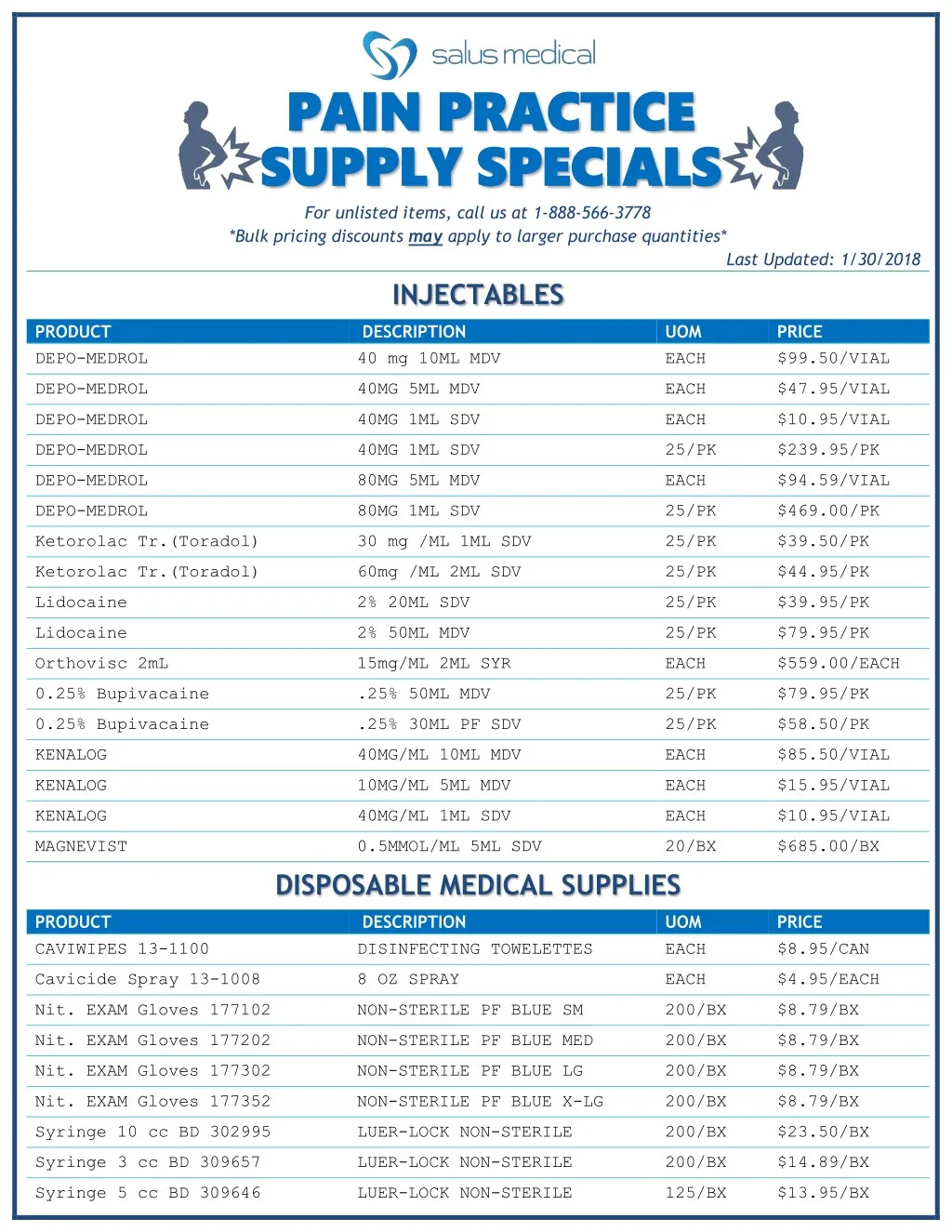 pain pain practice practice supply specials