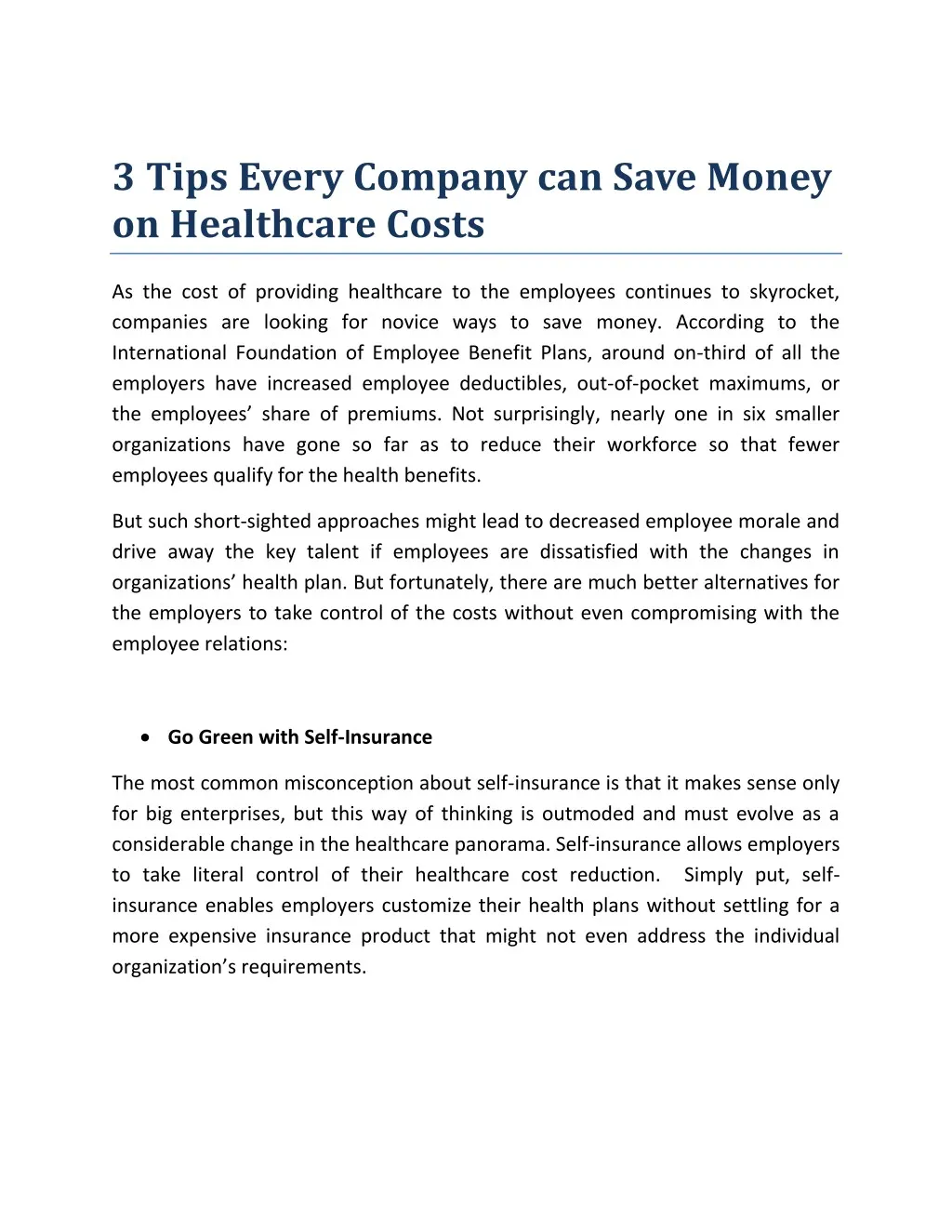 3 tips every company can save money on healthcare