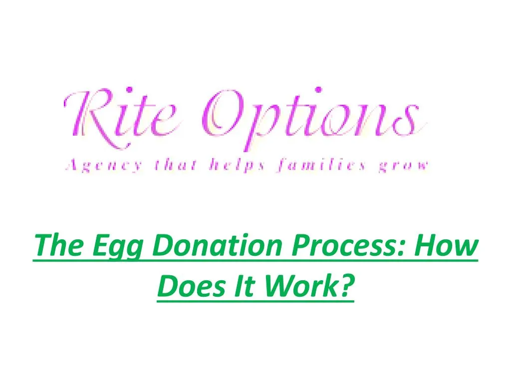 the egg donation process how does it work