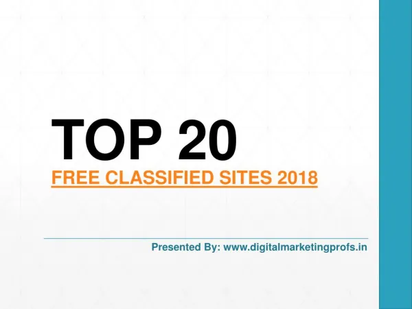 Top 20 Free high PA/DA Classified Submission Sites List 2018