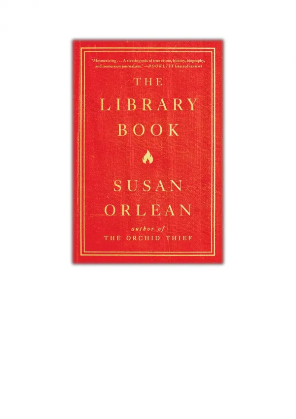 [PDF] Free Download The Library Book By Susan Orlean
