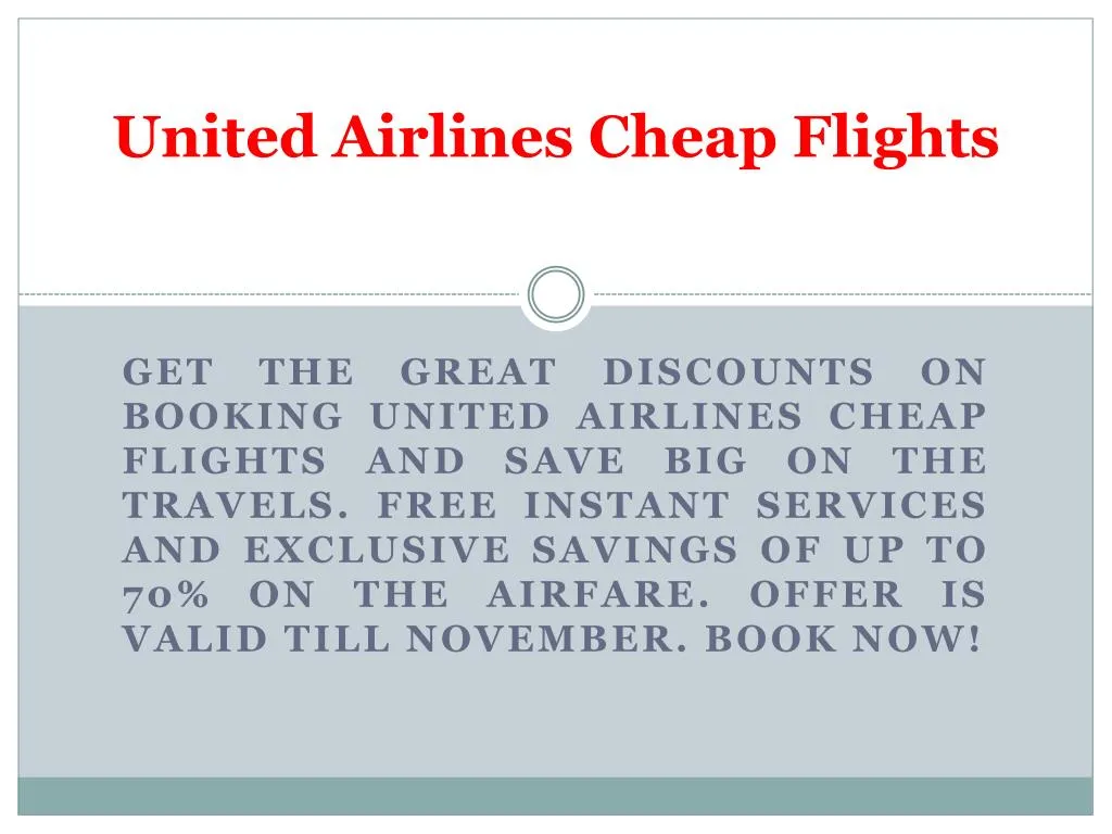 united airlines cheap flights