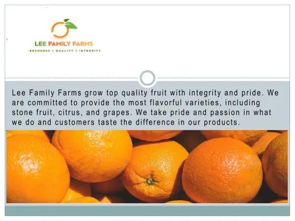 California Orange - Lee Family Farms