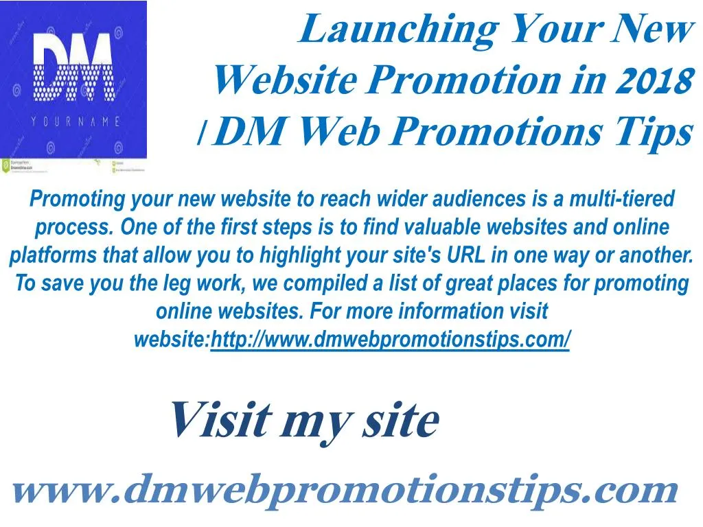 launching your new website promotion in 2018