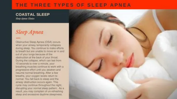 The Three Types of Sleep Apnea