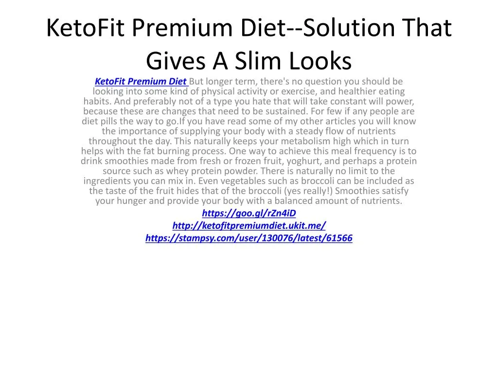 ketofit premium diet solution that gives a slim looks