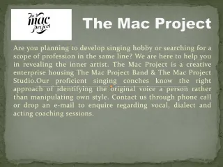 The Mac Project - slide 1
