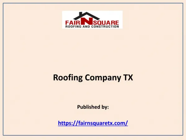 Roofing Company TX