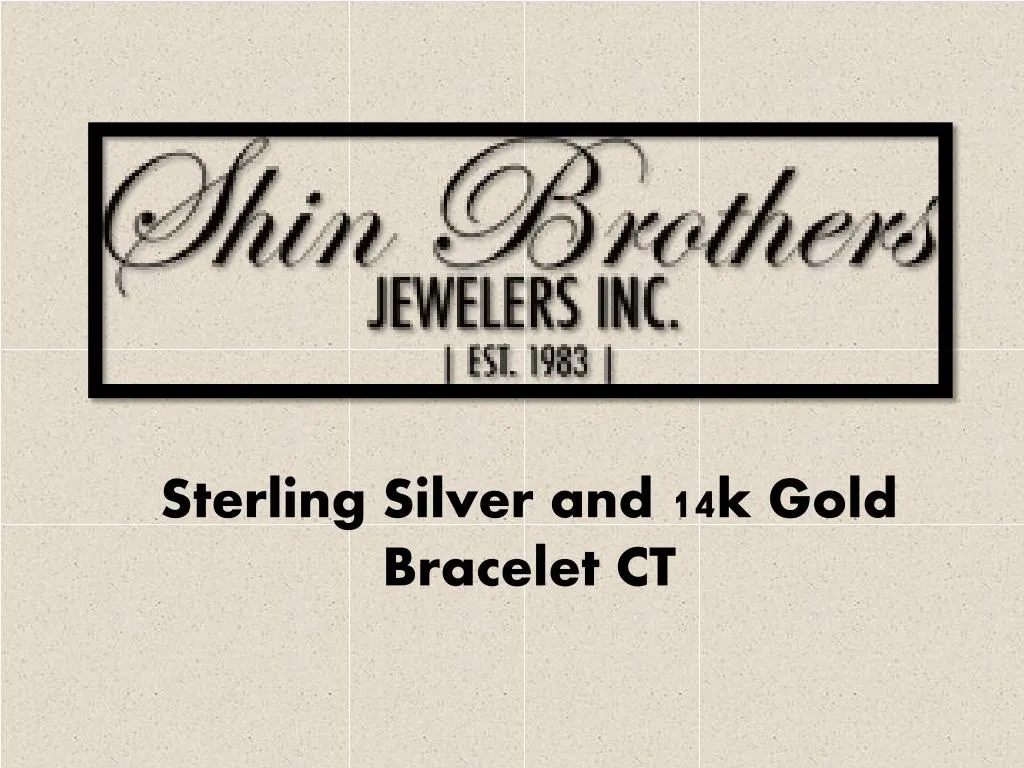 sterling silver and 14k gold bracelet ct