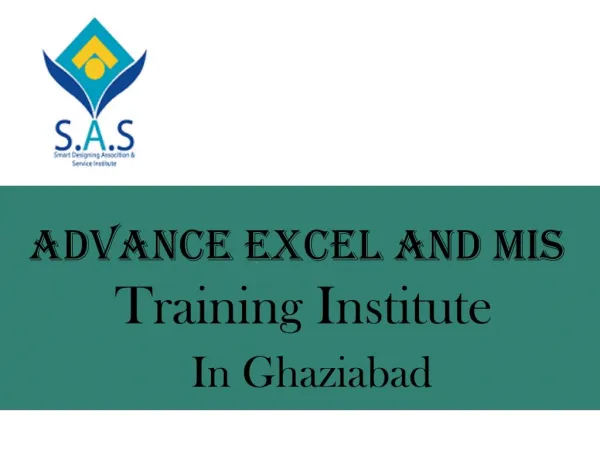 Advanced MS Excel Training Courses in Institute Ghaziabad