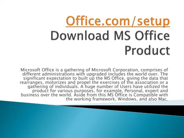office com setup download ms office product
