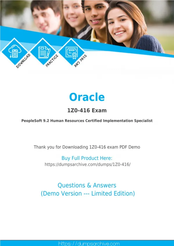 Oracle 1Z0-416 Dumps - Actual 1Z0-416 Questions PDF [Updated]