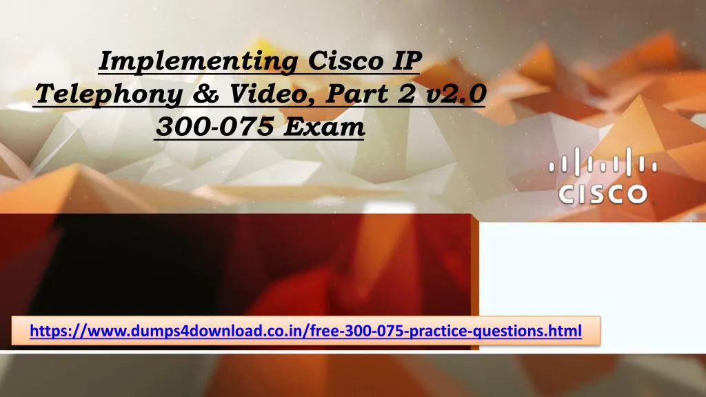 implementing cisco ip telephony video part