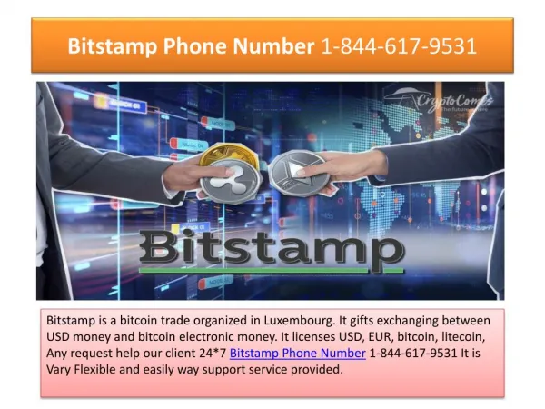 Bitstamp Phone Number 1-844-617-9531