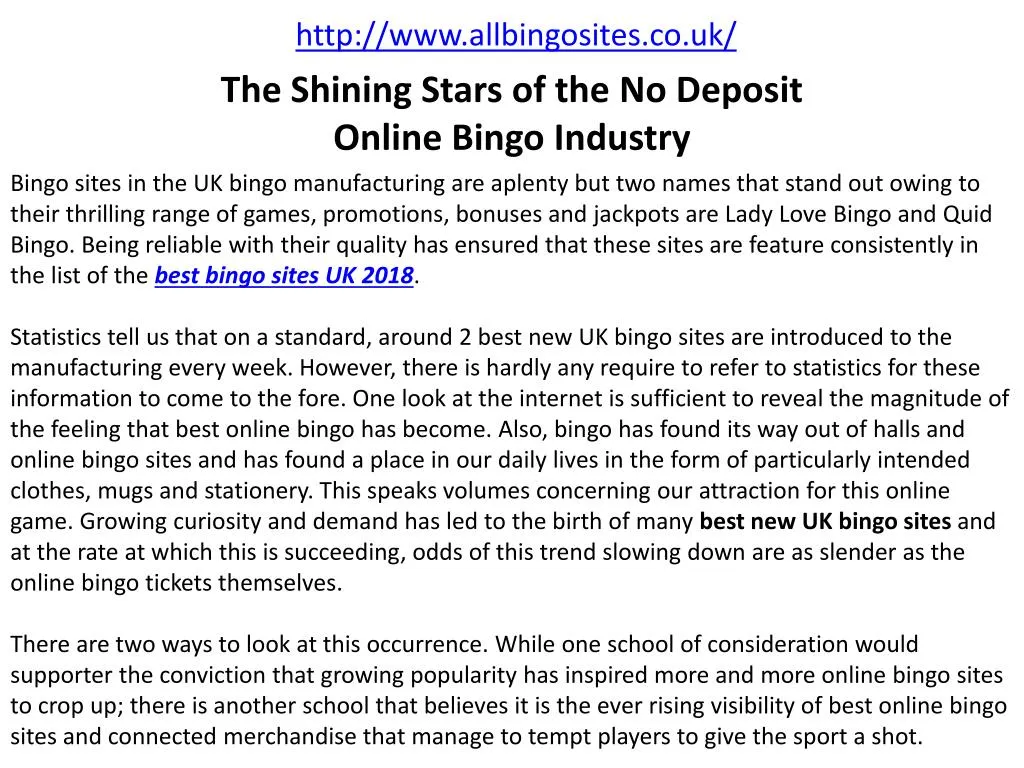 http www allbingosites co uk