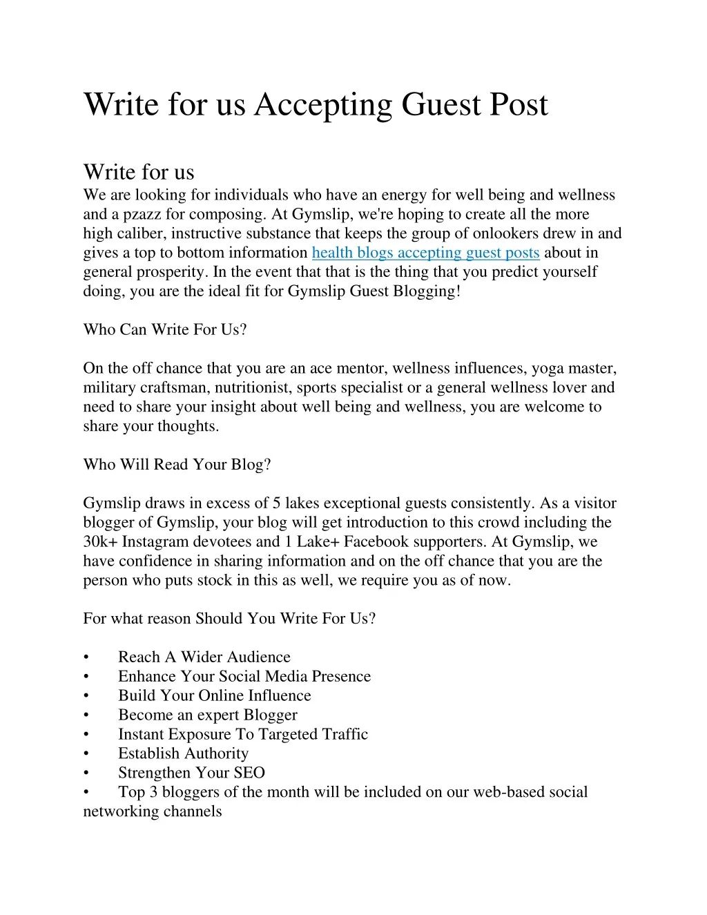 write for us accepting guest post