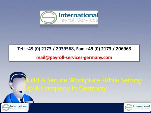 Build A Secure Workplace While Setting Up A Company In Germany