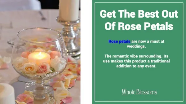 Use Real Rose Petals for Your Event Decoration