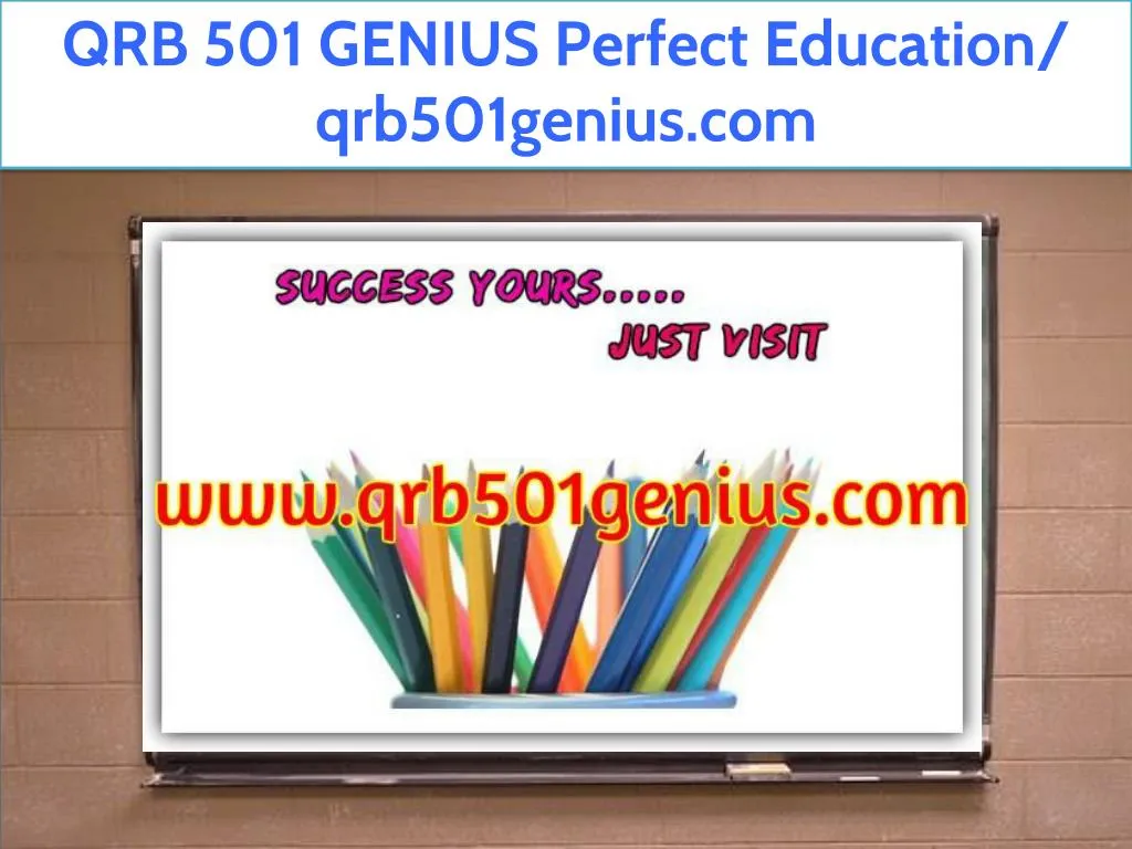 qrb 501 genius perfect education qrb501genius com