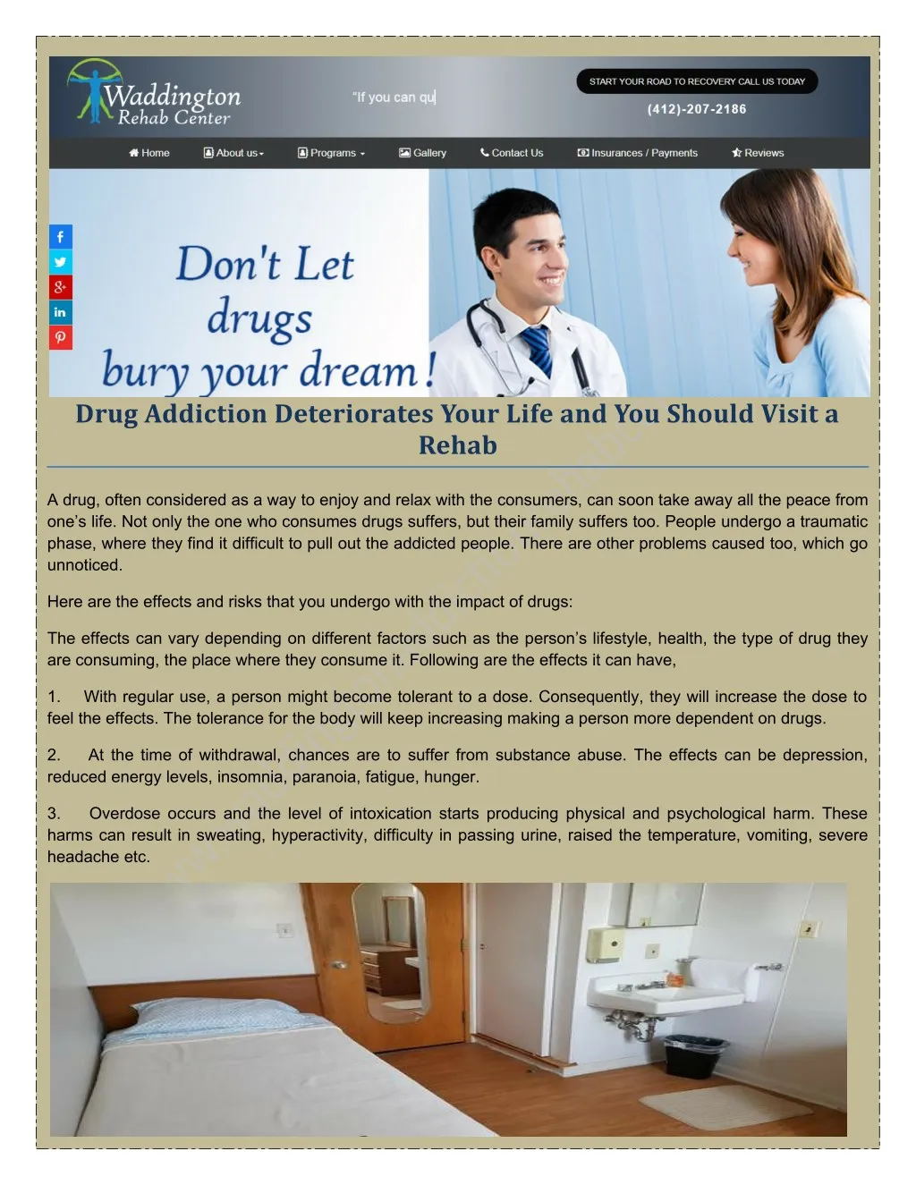 drug addiction deteriorates your life