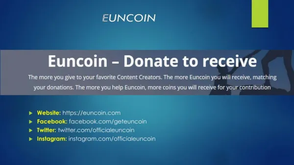 Euncoin – Donate to Receive
