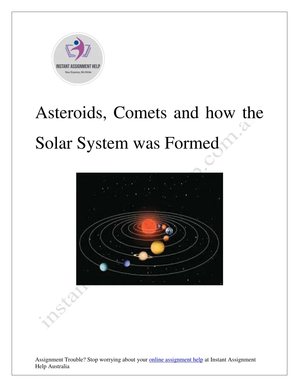 asteroids comets and how the