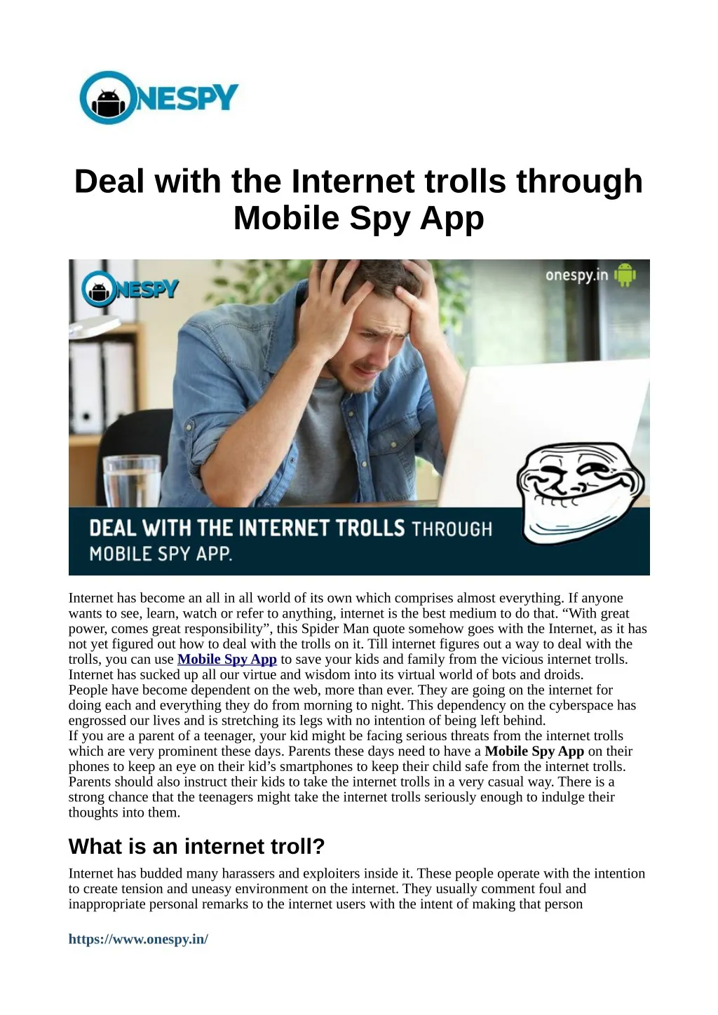 deal with the internet trolls through mobile