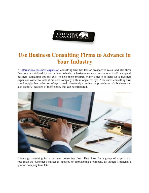 Orsim Consulting: An International Business Expansion Firm