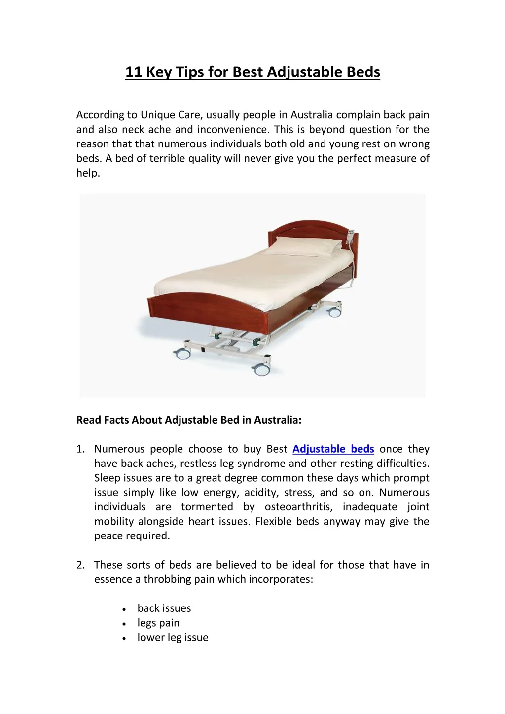 11 key tips for best adjustable beds