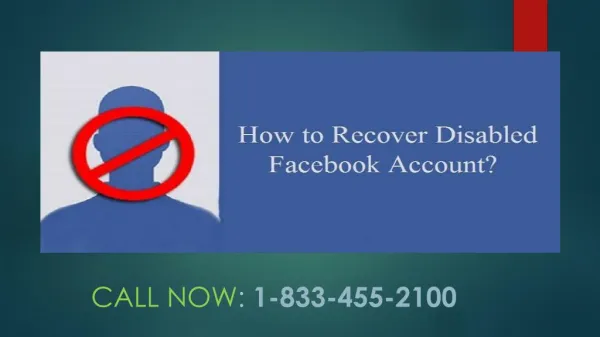 1-833-455-2100 How to Recover the Disabled Facebook Account