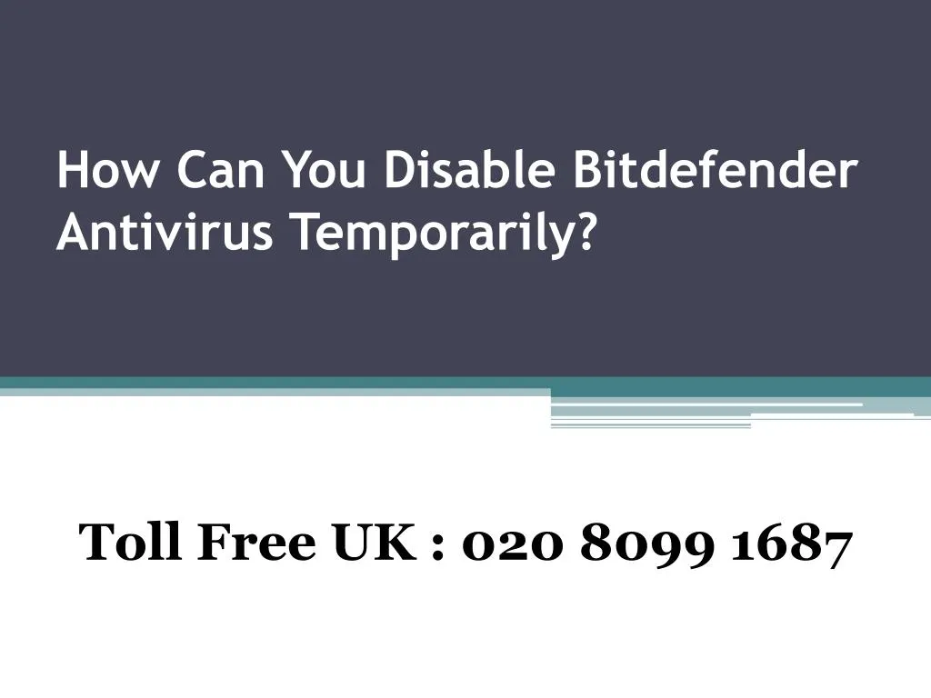 how can you disable bitdefender antivirus temporarily
