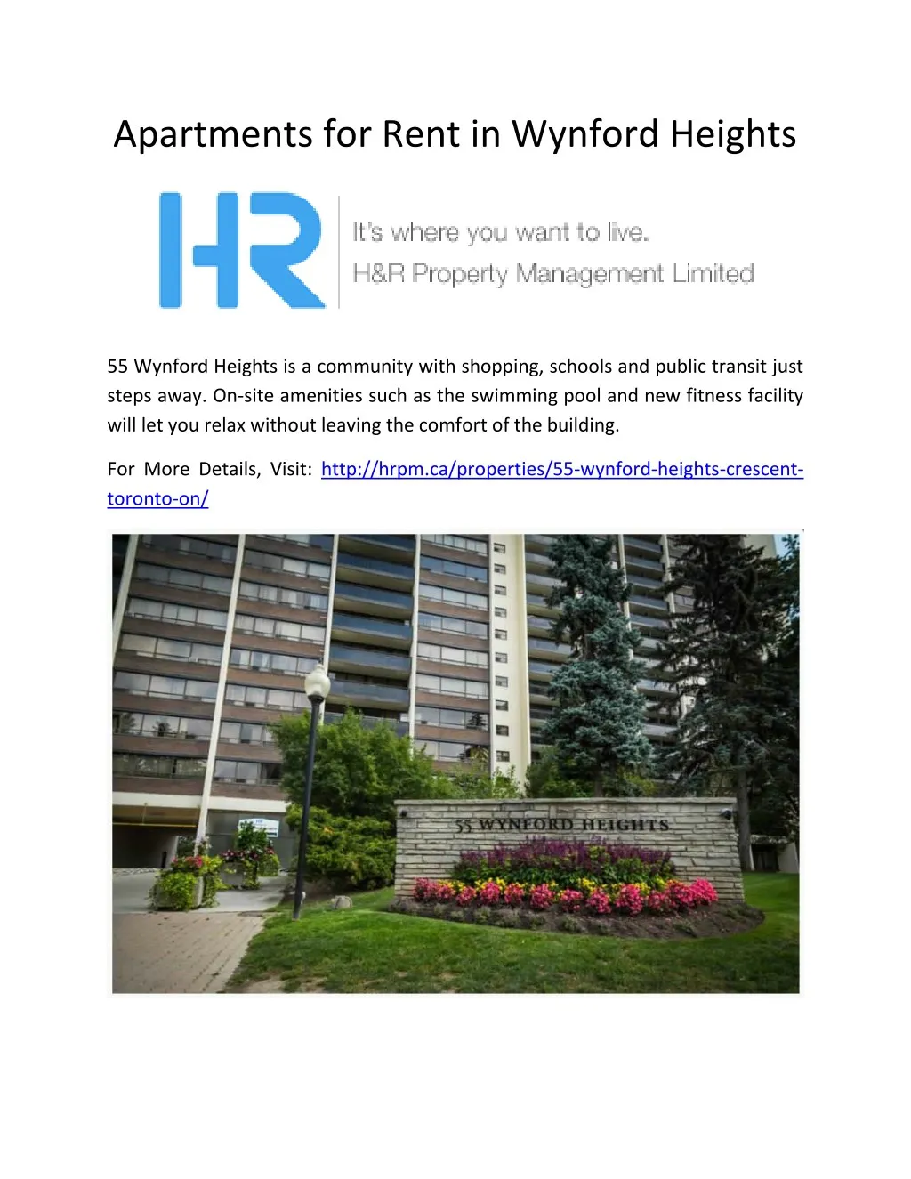 apartments for rent in wynford heights