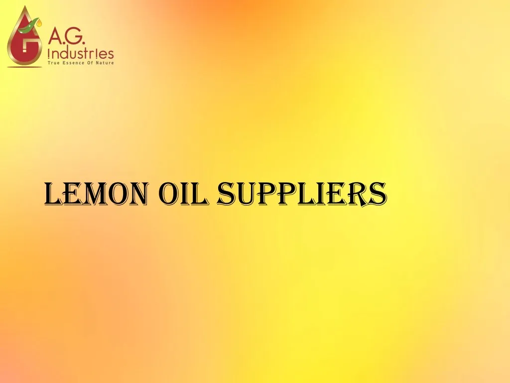 lemon oil suppliers