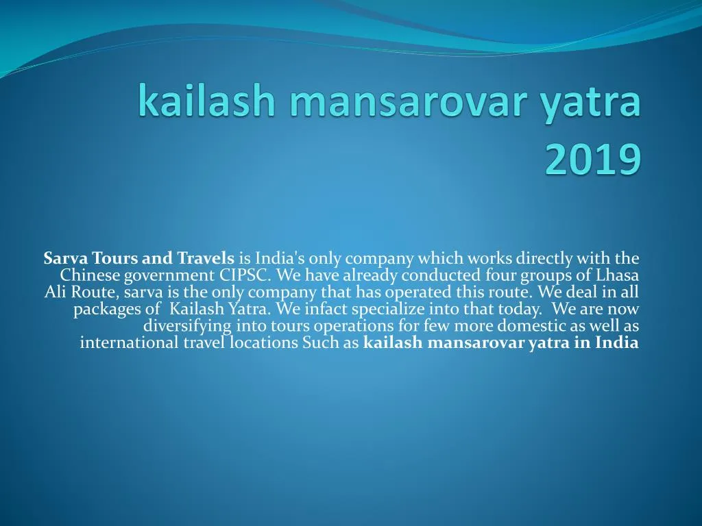 kailash mansarovar yatra 2019